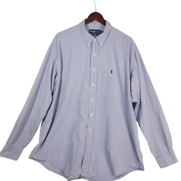 Ralph Lauren Men's Blake Blue Checkered Shirt Long Sleeve XXL - Picture 2 of 9